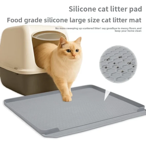 Deep-Groove Silicone Litter Mat