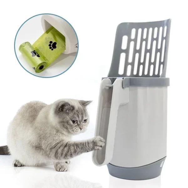 Bag-Integrated Cat Litter Scoop