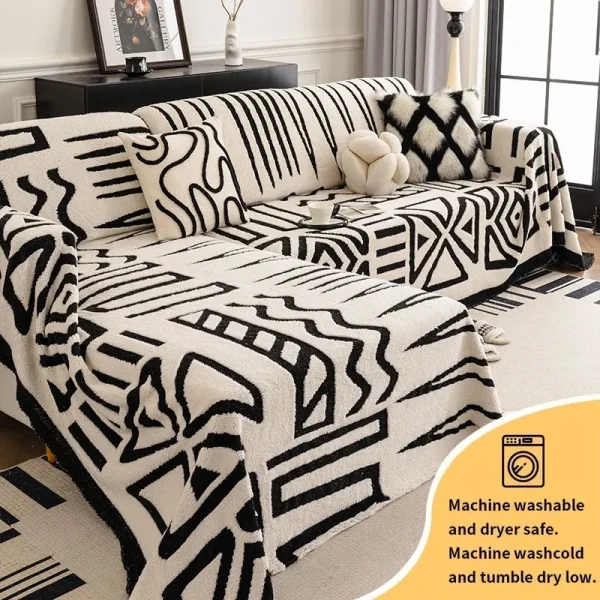 2-Piece Plush Sofa Cover Set