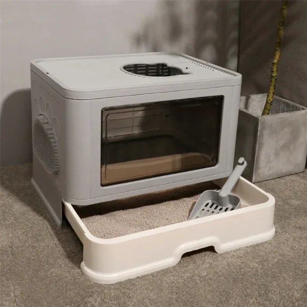 Enclosed Top Exit Litter Box