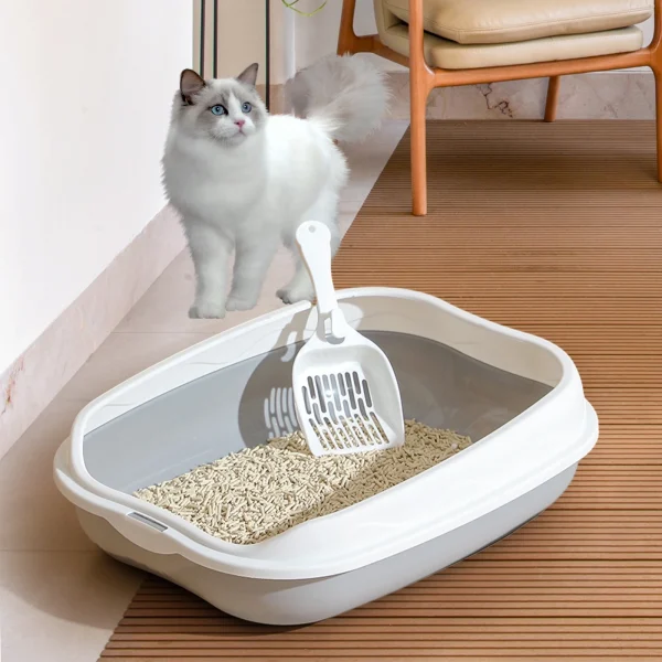 Semi-Enclosed Anti-Splash Litter Box