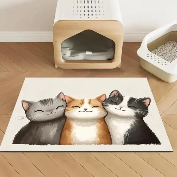 Cat Pattern Bowl Mat