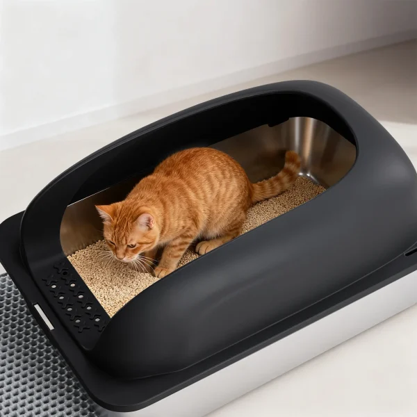 24-Inch Stainless Steel Litter Box
